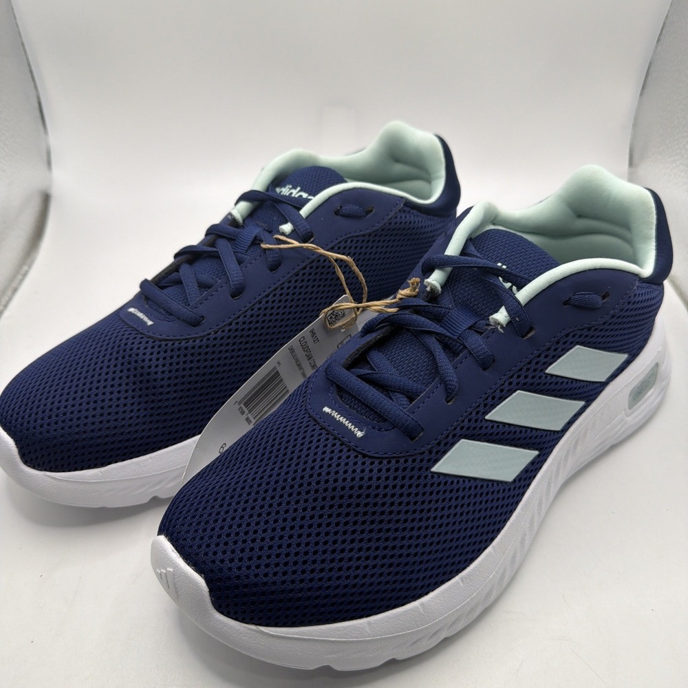 ADIDAS Women's Cloudfoam Pure Running Shoes Size 6 Blue, White & Green. New